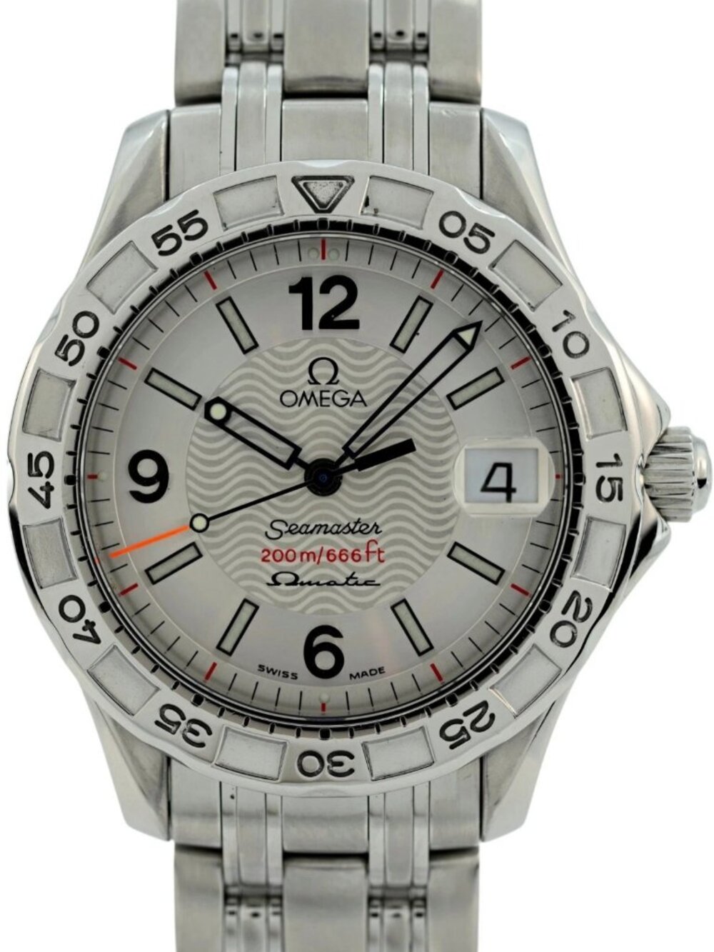 Omega 37mm Men's Seamaster Omegamatic Autoquartz Silver Dial Watch! Ref: 2514.30